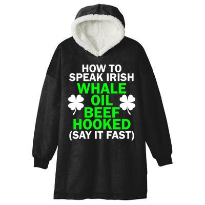 How To Speak Irish Hooded Wearable Blanket