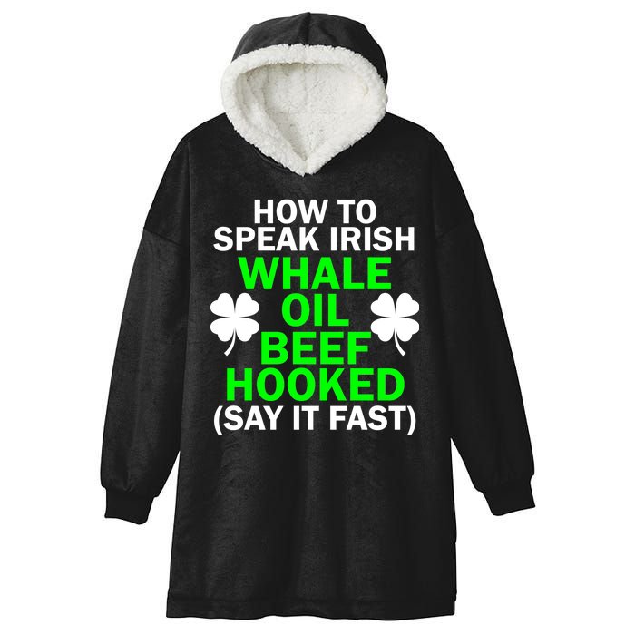 How To Speak Irish Hooded Wearable Blanket