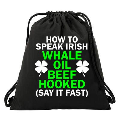 How To Speak Irish Drawstring Bag