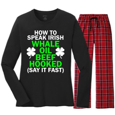 How To Speak Irish Women's Long Sleeve Flannel Pajama Set 