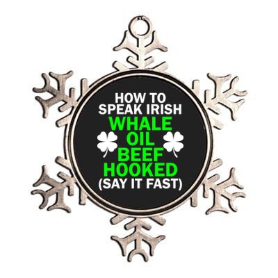 How To Speak Irish Metallic Star Ornament