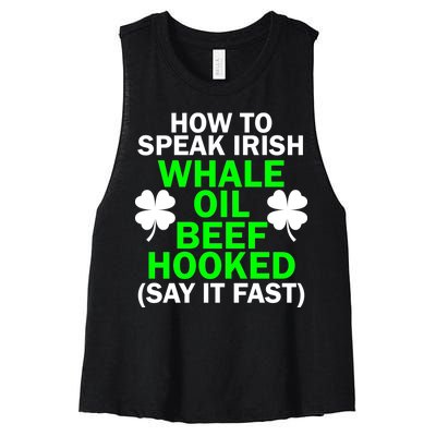 How To Speak Irish Women's Racerback Cropped Tank