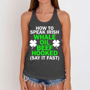 How To Speak Irish Women's Knotted Racerback Tank