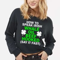 How To Speak Irish Cropped Pullover Crew