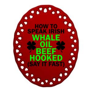 How To Speak Irish Ceramic Oval Ornament