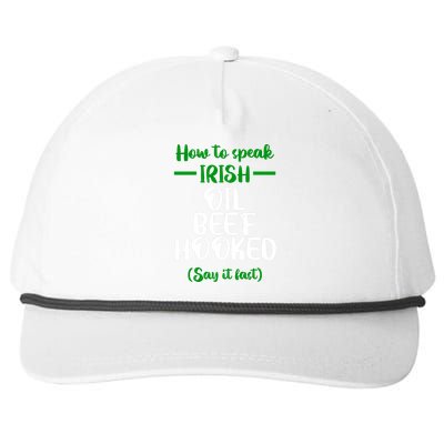 How to speak irish Funny Snapback Five-Panel Rope Hat