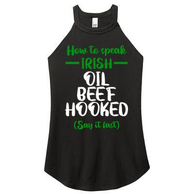 How to speak irish Funny Women's Perfect Tri Rocker Tank