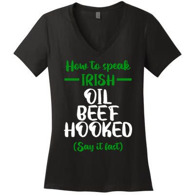 How to speak irish Funny Women's V-Neck T-Shirt