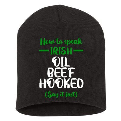 How to speak irish Funny Short Acrylic Beanie