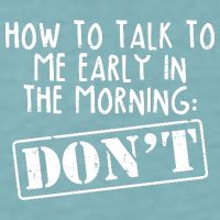 How To Talk To Me Early In The Morning DON'T Sueded Cloud Jersey T-Shirt