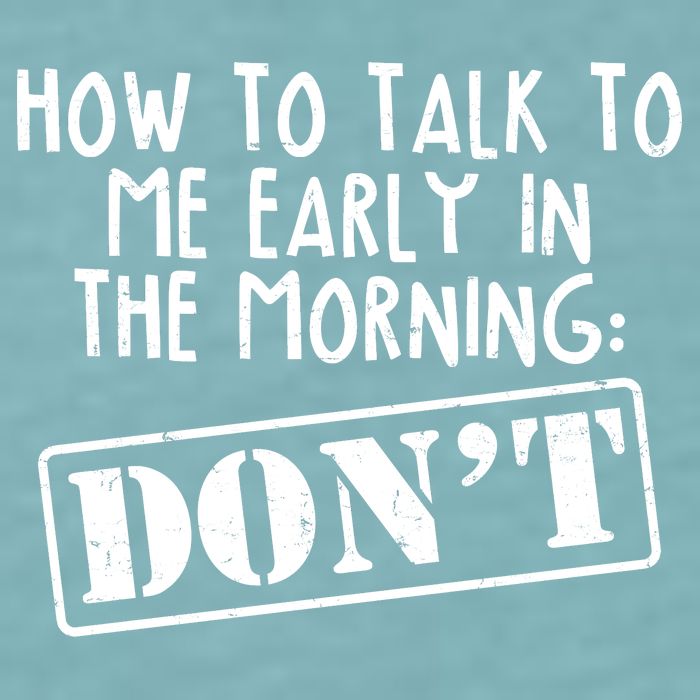 How To Talk To Me Early In The Morning DON'T Sueded Cloud Jersey T-Shirt