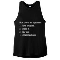 How To Win An Argument Have A Vagina Ladies PosiCharge Tri-Blend Wicking Tank