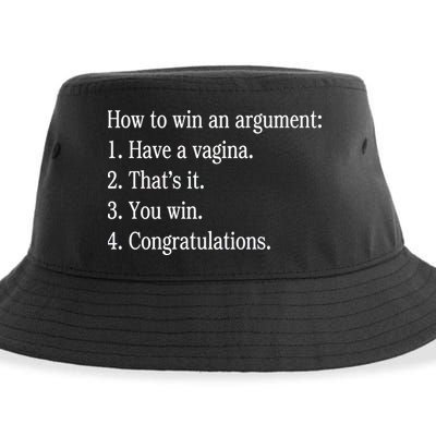 How To Win An Argument Have A Vagina Sustainable Bucket Hat