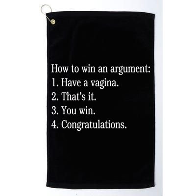 How To Win An Argument Have A Vagina Golf Towel