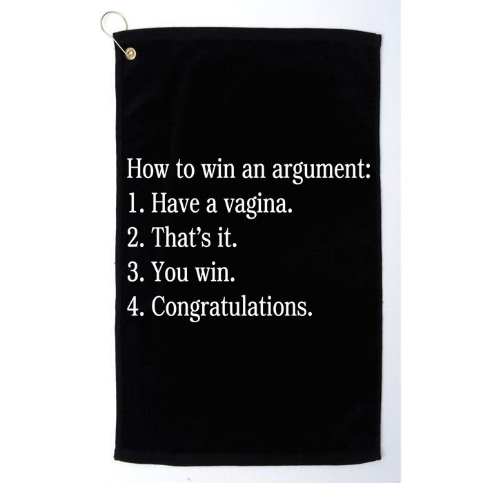 How To Win An Argument Have A Vagina Golf Towel