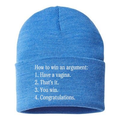 How To Win An Argument Have A Vagina Sustainable Knit Beanie