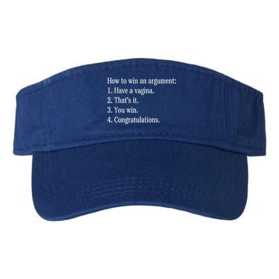 How To Win An Argument Have A Vagina Valucap Bio-Washed Visor