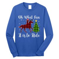 Horse Oh What Fun It Is To Ride Christmas Xmas Girls Great Gift Long Sleeve Shirt