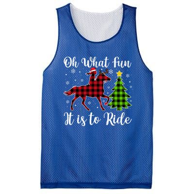 Horse Oh What Fun It Is To Ride Christmas Xmas Girls Great Gift Mesh Reversible Basketball Jersey Tank