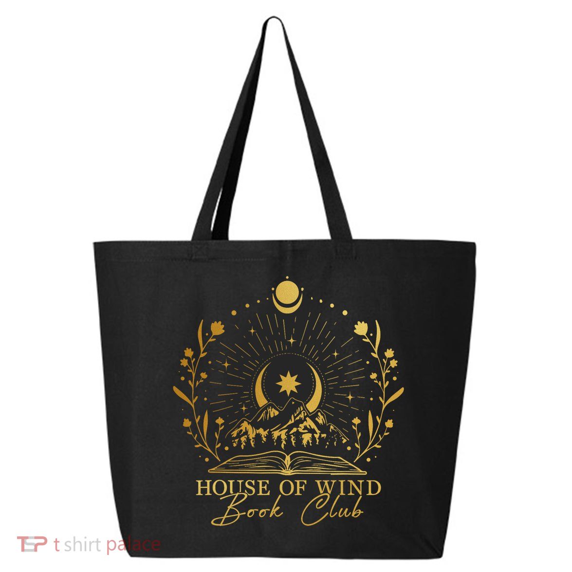 House Of Wind Book Club Vintage Mountain Wildflowers Bookish 25L Jumbo Tote