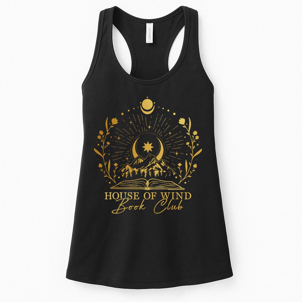 House Of Wind Book Club Vintage Mountain Wildflowers Bookish Womens Tank Top