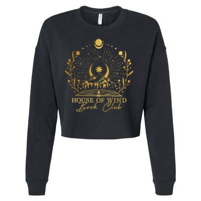House Of Wind Book Club Vintage Mountain Wildflowers Bookish Cropped Pullover Crew