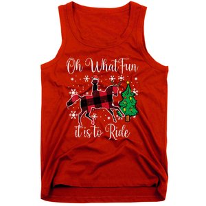 Horse Oh What Fun It Is To Ride Christmas Xmas Tank Top