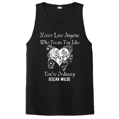 Heart Oscar Wilde Irish Poet Author Never Love Valentine Mom PosiCharge Competitor Tank