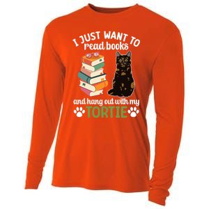 Hang Out With My Tortie Cat Owner Tortoiseshell Cat Lover Gift Cooling Performance Long Sleeve Crew