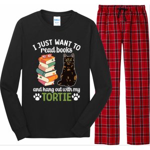 Hang Out With My Tortie Cat Owner Tortoiseshell Cat Lover Gift Long Sleeve Pajama Set