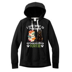 Hang Out With My Tortie Cat Owner Tortoiseshell Cat Lover Gift Women's Fleece Hoodie