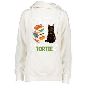 Hang Out With My Tortie Cat Owner Tortoiseshell Cat Lover Gift Womens Funnel Neck Pullover Hood