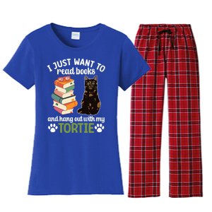 Hang Out With My Tortie Cat Owner Tortoiseshell Cat Lover Gift Women's Flannel Pajama Set