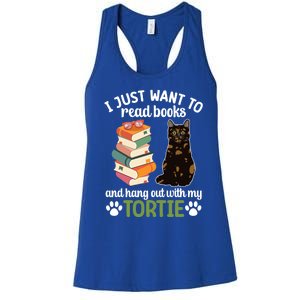 Hang Out With My Tortie Cat Owner Tortoiseshell Cat Lover Gift Women's Racerback Tank