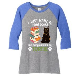 Hang Out With My Tortie Cat Owner Tortoiseshell Cat Lover Gift Women's Tri-Blend 3/4-Sleeve Raglan Shirt