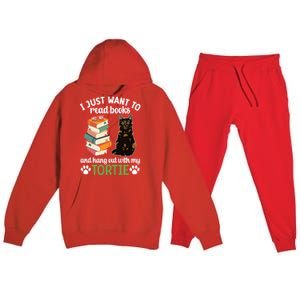 Hang Out With My Tortie Cat Owner Tortoiseshell Cat Lover Gift Premium Hooded Sweatsuit Set