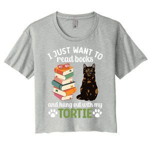 Hang Out With My Tortie Cat Owner Tortoiseshell Cat Lover Gift Women's Crop Top Tee