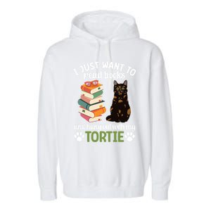 Hang Out With My Tortie Cat Owner Tortoiseshell Cat Lover Gift Garment-Dyed Fleece Hoodie