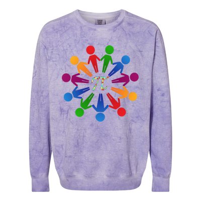 Happy Outfit With Pi Day Gift Colorblast Crewneck Sweatshirt