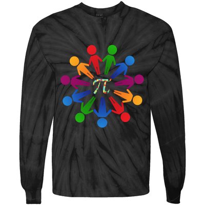 Happy Outfit With Pi Day Gift Tie-Dye Long Sleeve Shirt