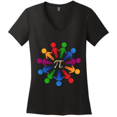Happy Outfit With Pi Day Gift Women's V-Neck T-Shirt