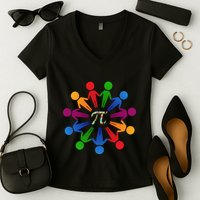 Happy Outfit With Pi Day Gift Women's V-Neck T-Shirt