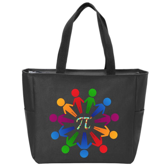 Happy Outfit With Pi Day Gift Zip Tote Bag