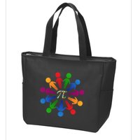Happy Outfit With Pi Day Gift Zip Tote Bag