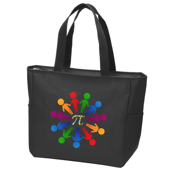 Happy Outfit With Pi Day Gift Zip Tote Bag
