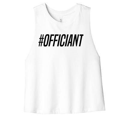 Hashtag Officiant Wedding Officiant Ordained Minister Gift Women's Racerback Cropped Tank