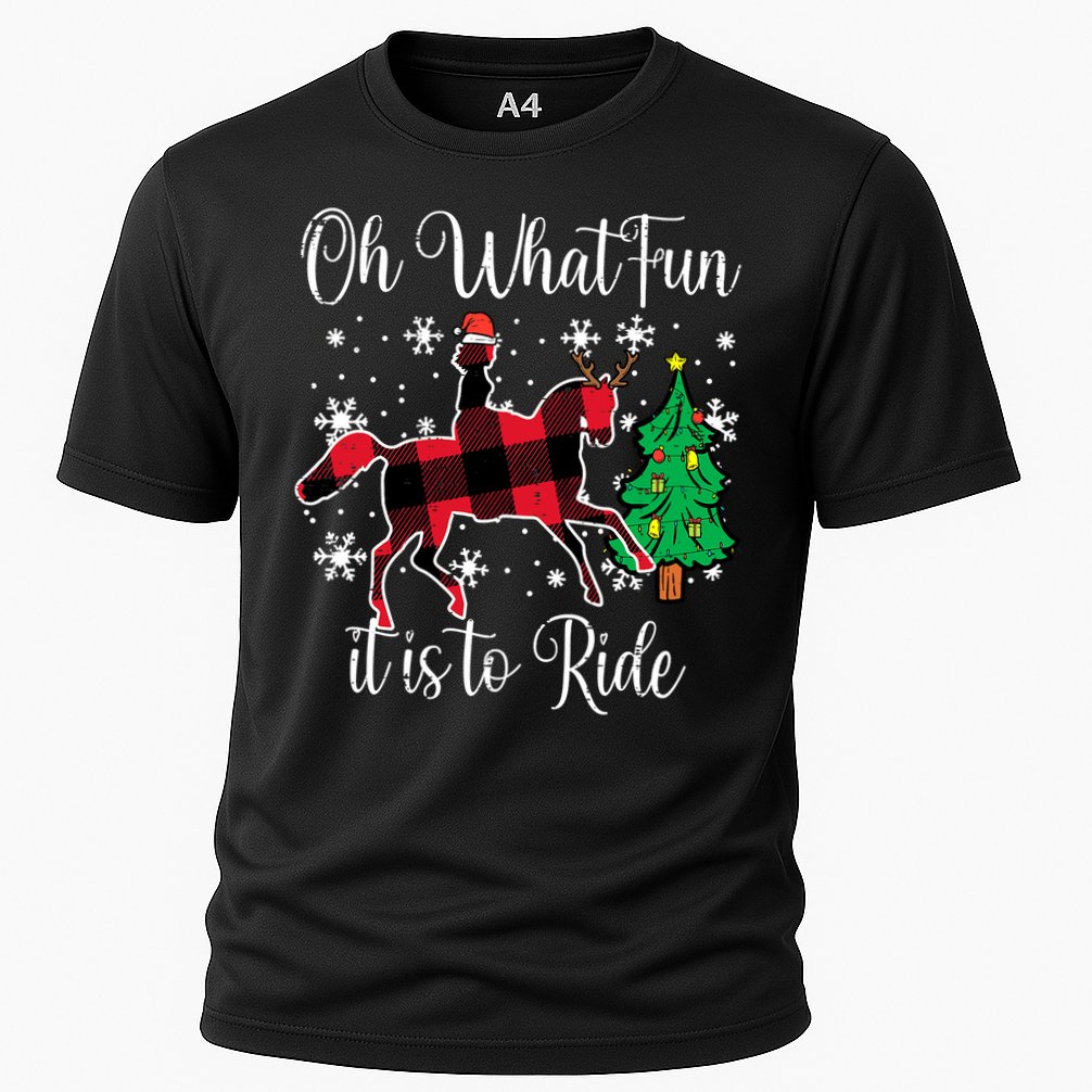 Horse Oh What Fun It Is To Ride Christmas Xmas Girls  Cooling Performance Crew T-Shirt