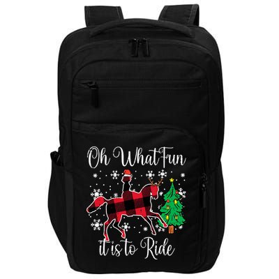 Horse Oh What Fun It Is To Ride Christmas Xmas Girls  Impact Tech Backpack