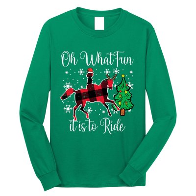 Horse Oh What Fun It Is To Ride Christmas Xmas Girls  Long Sleeve Shirt