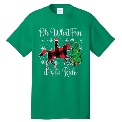 Horse Oh What Fun It Is To Ride Christmas Xmas Girls  Tall T-Shirt